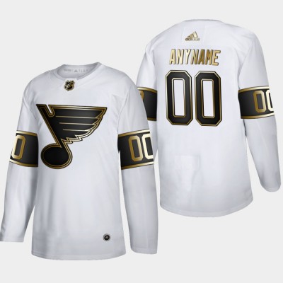 St. Louis Blues Custom Men's Adidas White Golden Edition Limited Stitched NHL Jersey